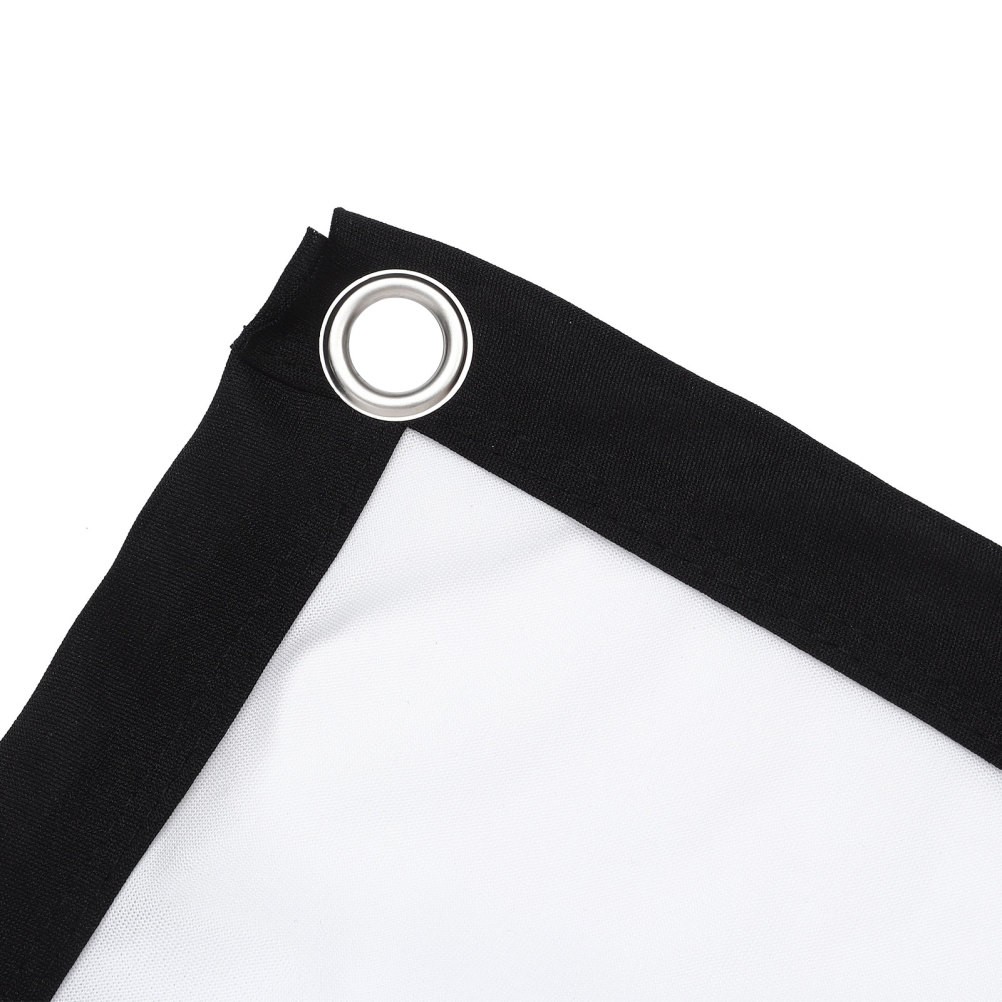 Foldable Home Use Projector Screen White Durable Polyester Material Easy Setup