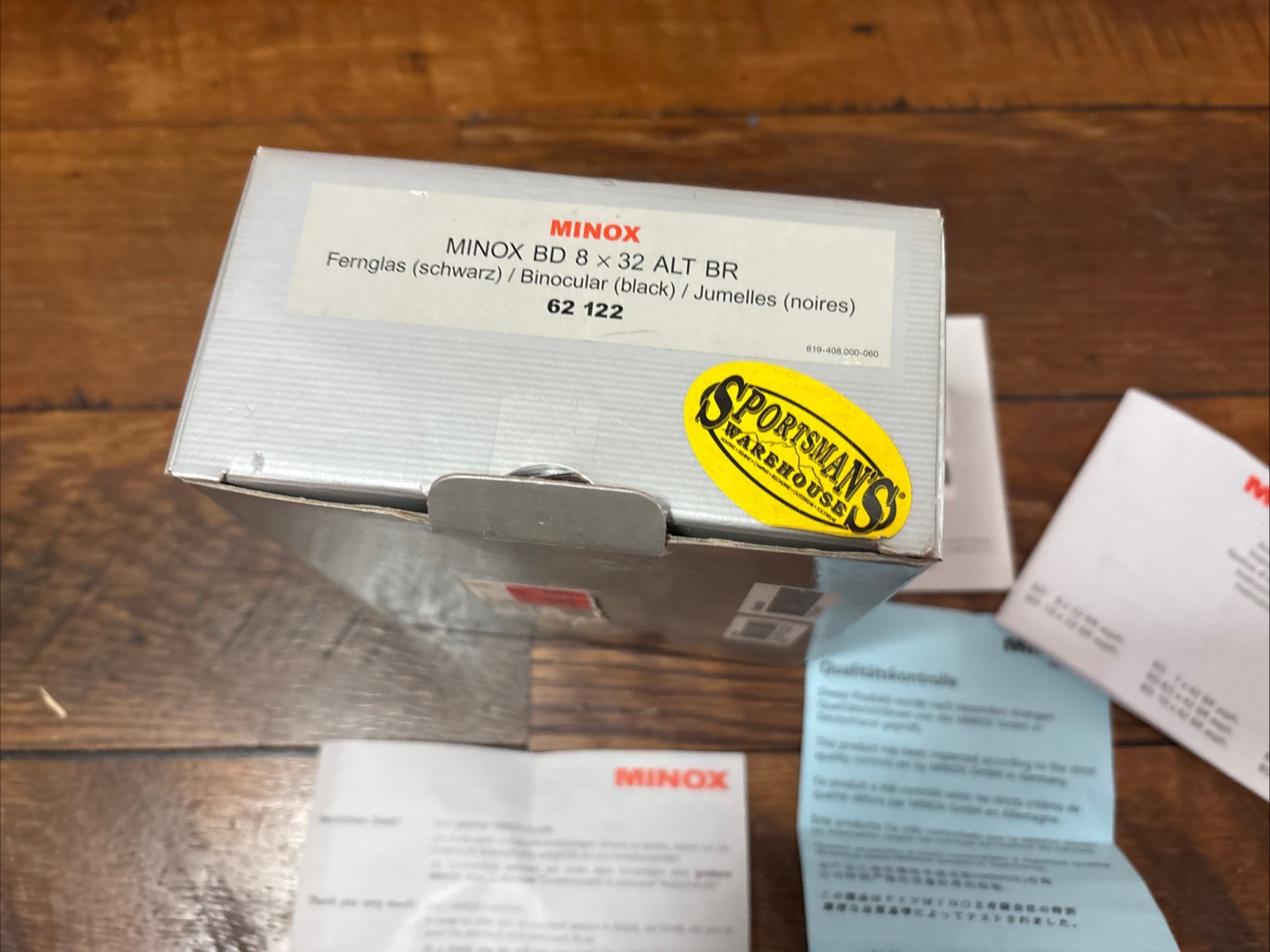 Minox BD 8x32 ALT BR Binoculars Binocular Box & Paperwork Only!