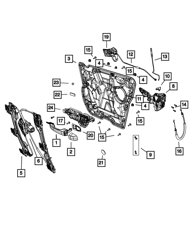 Genuine Mopar Door Handle Cap 68069649af
