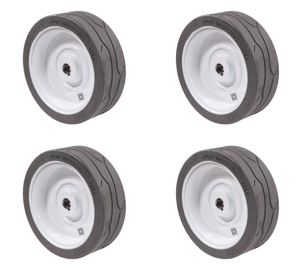 4PK SkyJack 209400 Scissor Lift Tires 12"x4" for Model SJ12, SJ-III-3215/3219