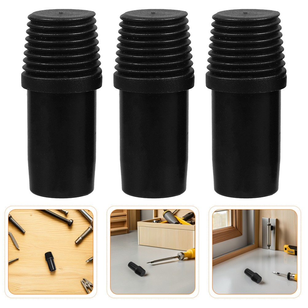 3 Pcs German Threaded Connection Parts Broom Handle Adapter Replacement