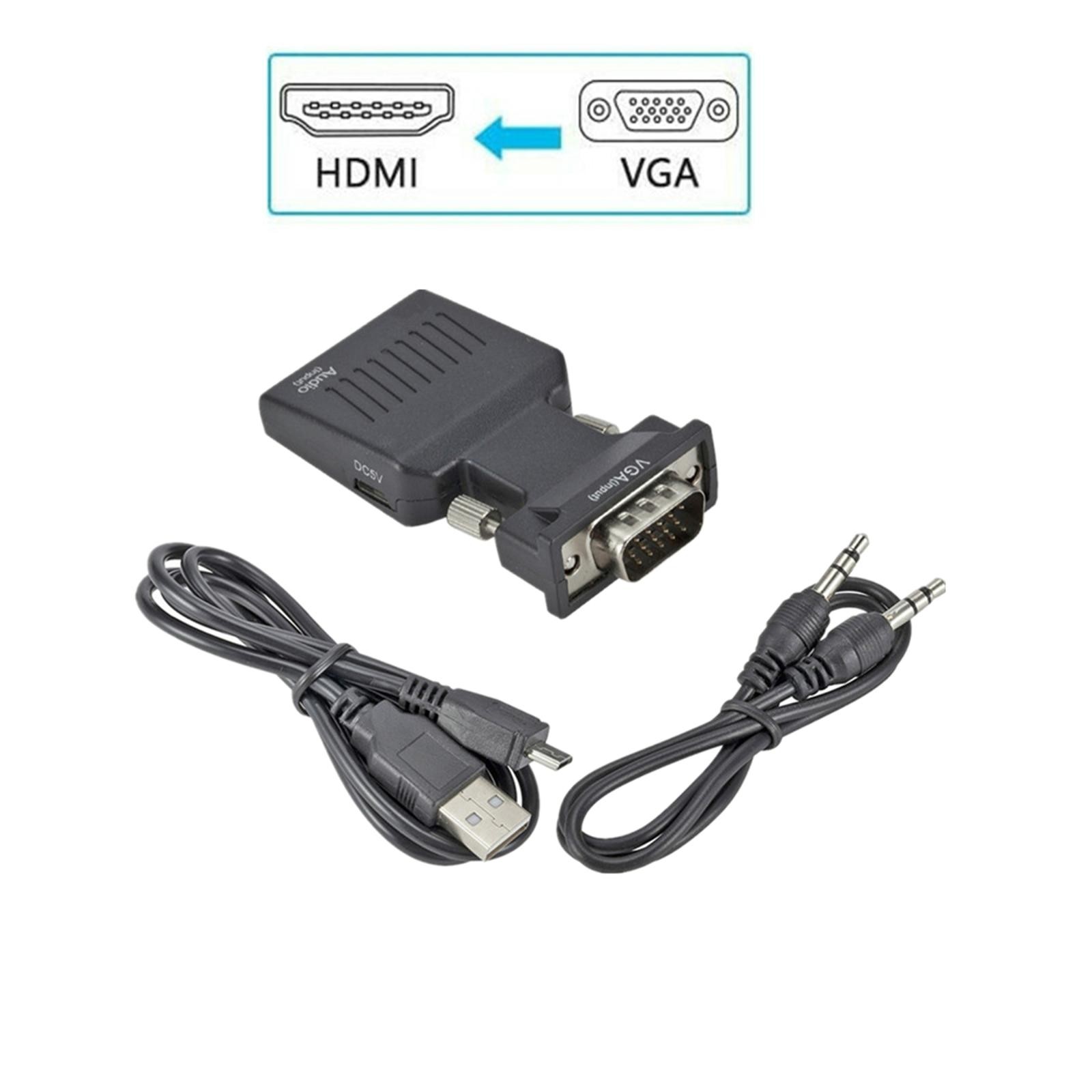 VGA Input To HDMI Output Adapter+ Audio Cable+USB Cable For Win7/8/10