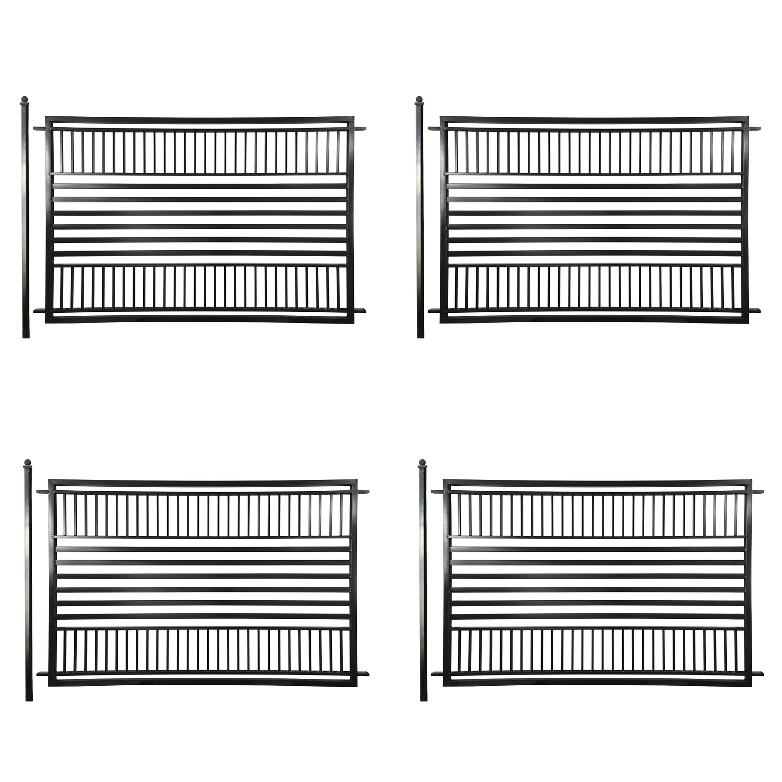 Set of 4, ALEKO Barcelona Style Garden Yard Steel Fence