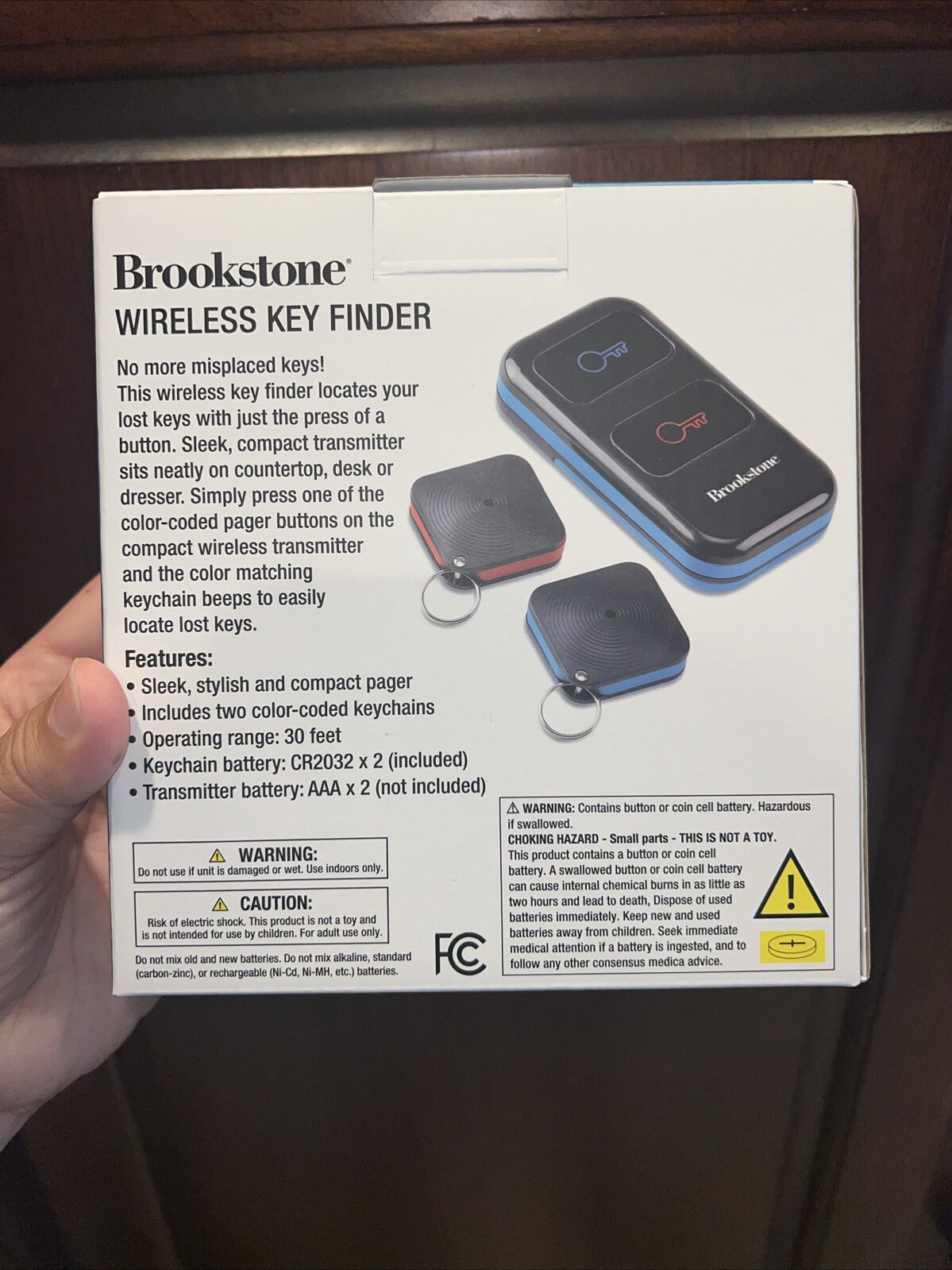 Brookstone Wireless Key Finder Operating Range 30' NEW SEALED BOX