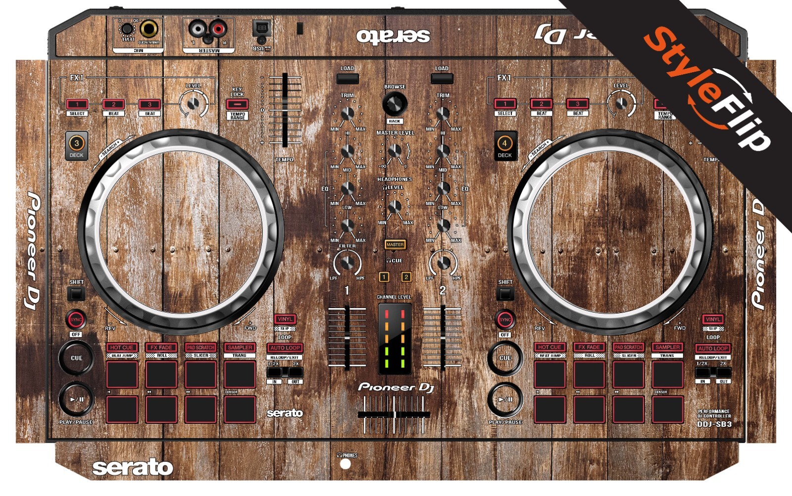 Pioneer DDJ-SB3 Skin | Wood #1 | Protective Decal | StyleFlip Skins