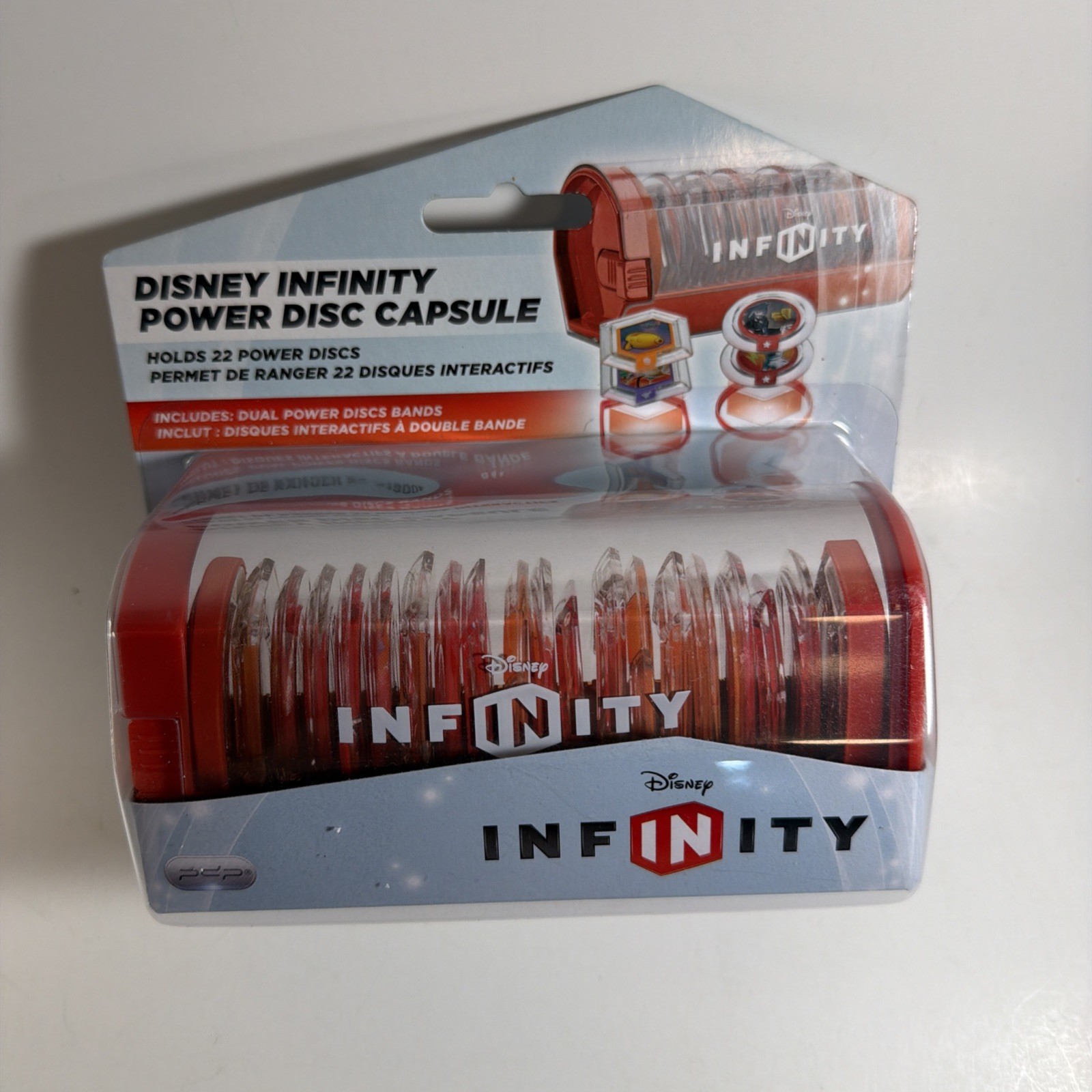 Disney Infinity Power Disc With Disc Bands Capsule Red Carry Case Holds 22