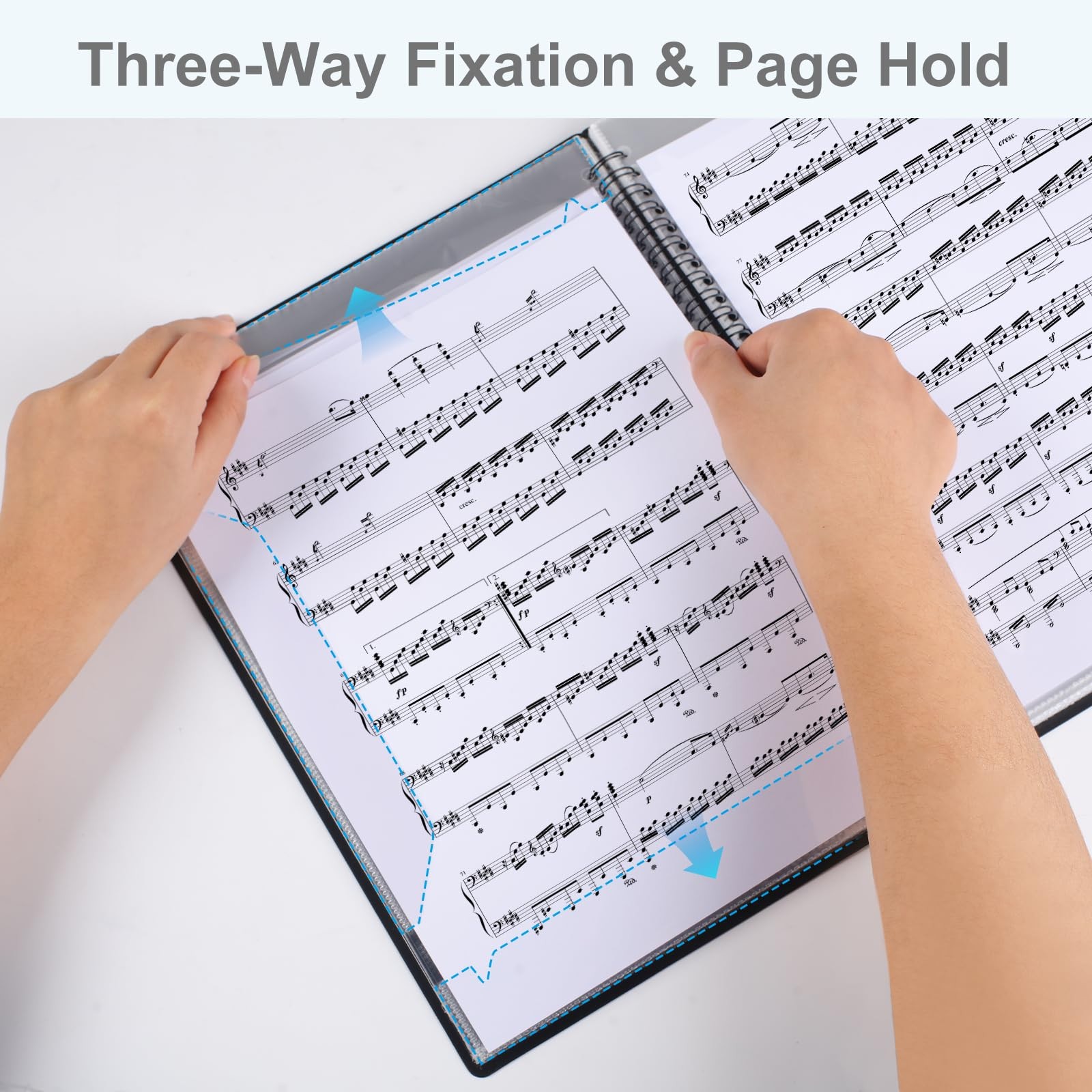 Sheet Music Folder, Premium Folder Organizer for Black