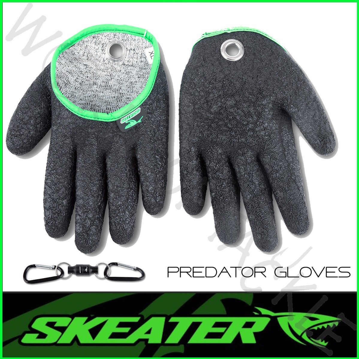 Sonik Skeater Unhooking Gloves Pike Zander Cat Sea Fishing Cut Bite Resistant