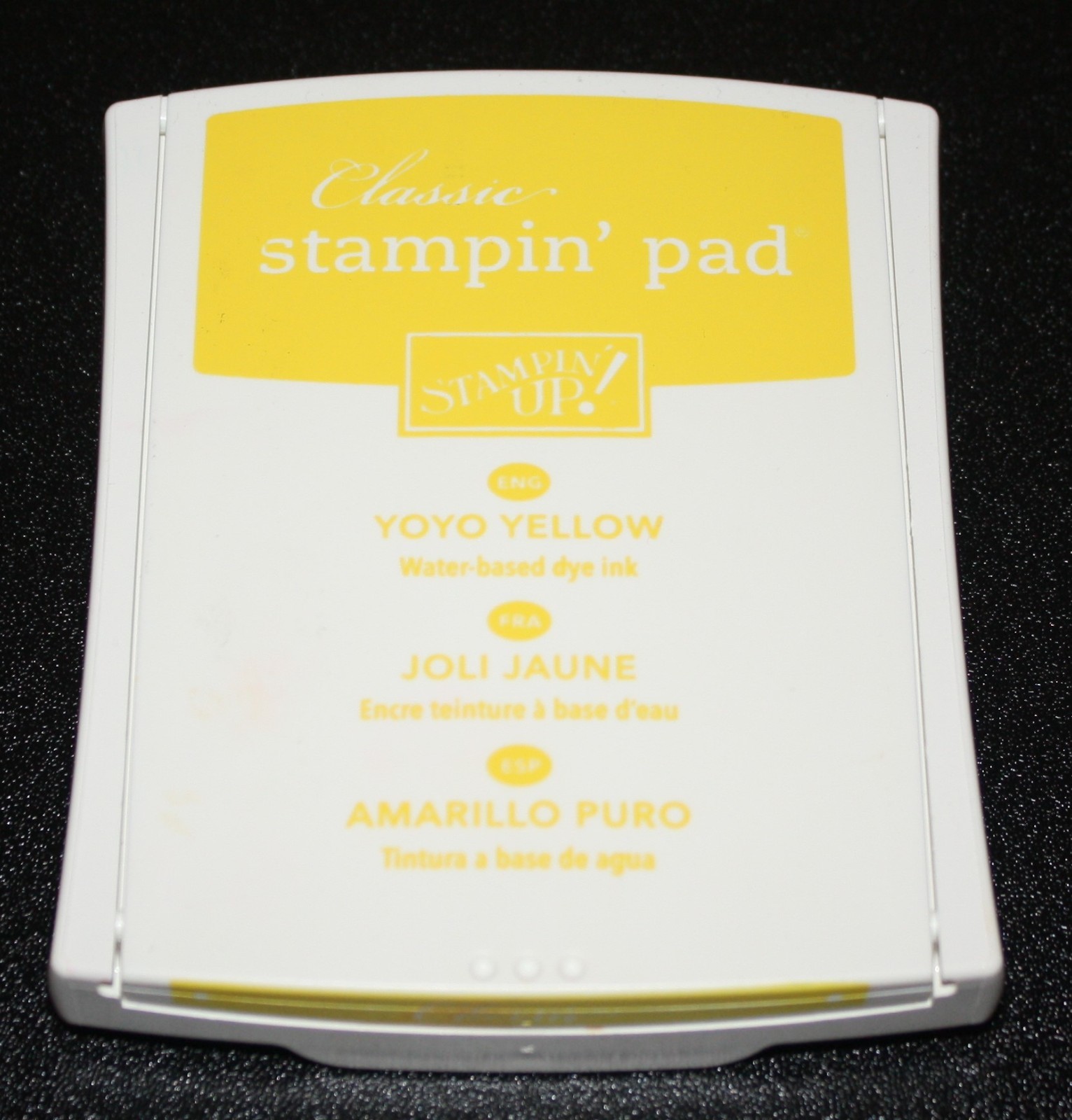 Stampin Up Retired YOYO YELLOW Cloth Ink Pad Great Condition!