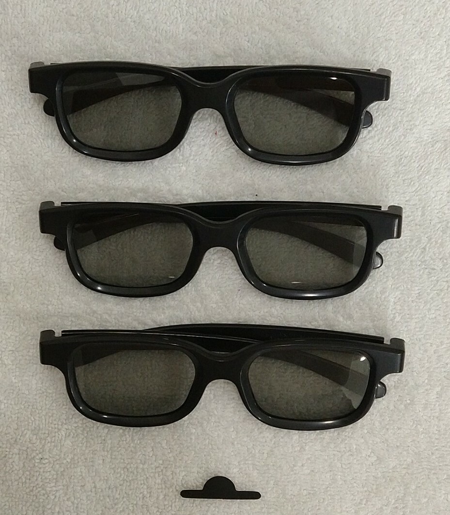6 Real D 3D Glasses For Cinema 3D Movies Adult Size (NOT TO USE AS SUNGLASSES)
