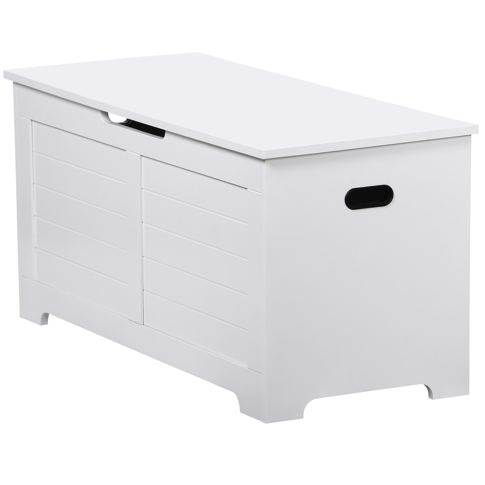 Storage Chest Storage Trunk with 2 Safety Hinges Storage Bench Shoe Bench White