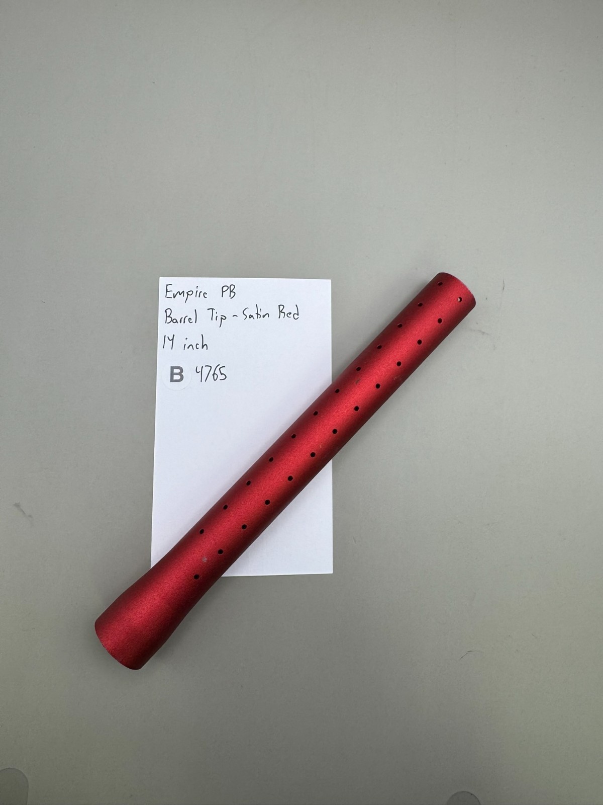 Empire PB Paintball Barrel Tip-Satin Red 14 inch