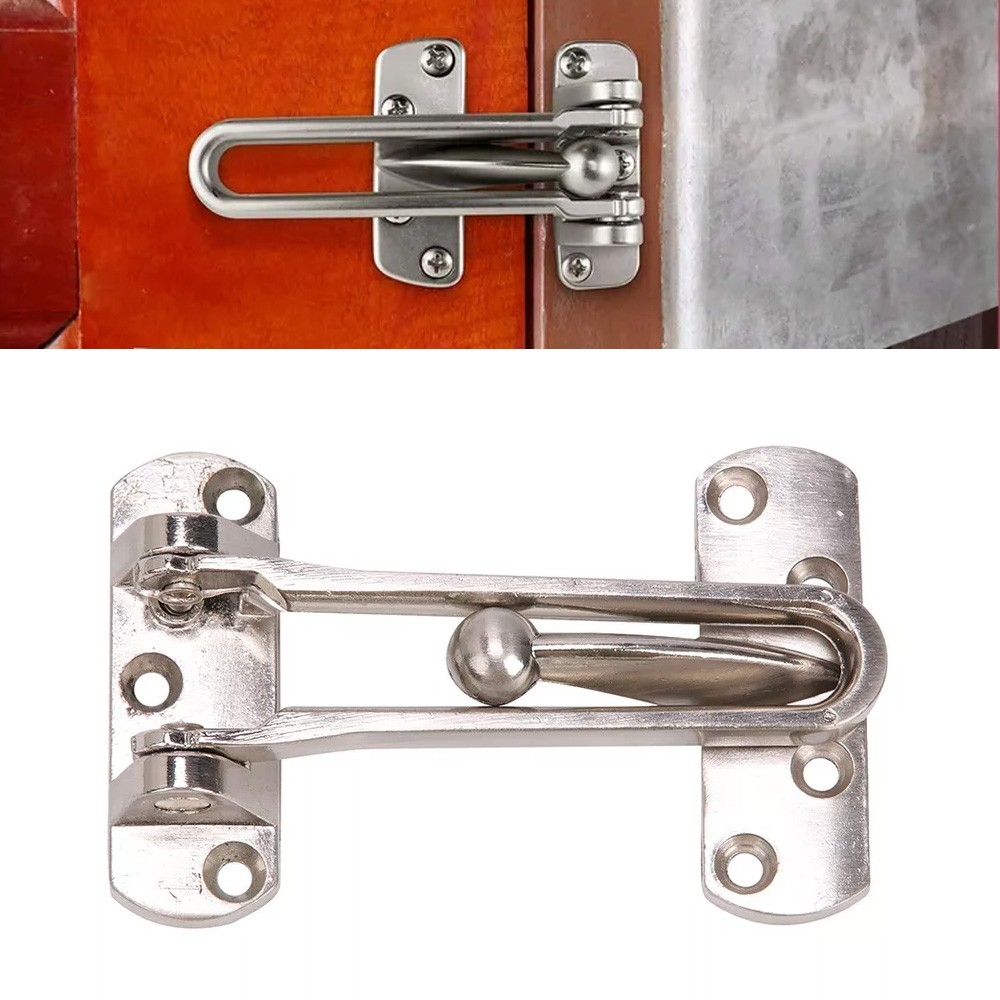 Door Swing Bar Lock Guard Home Security Padlock Latch for Kids Hotel Use