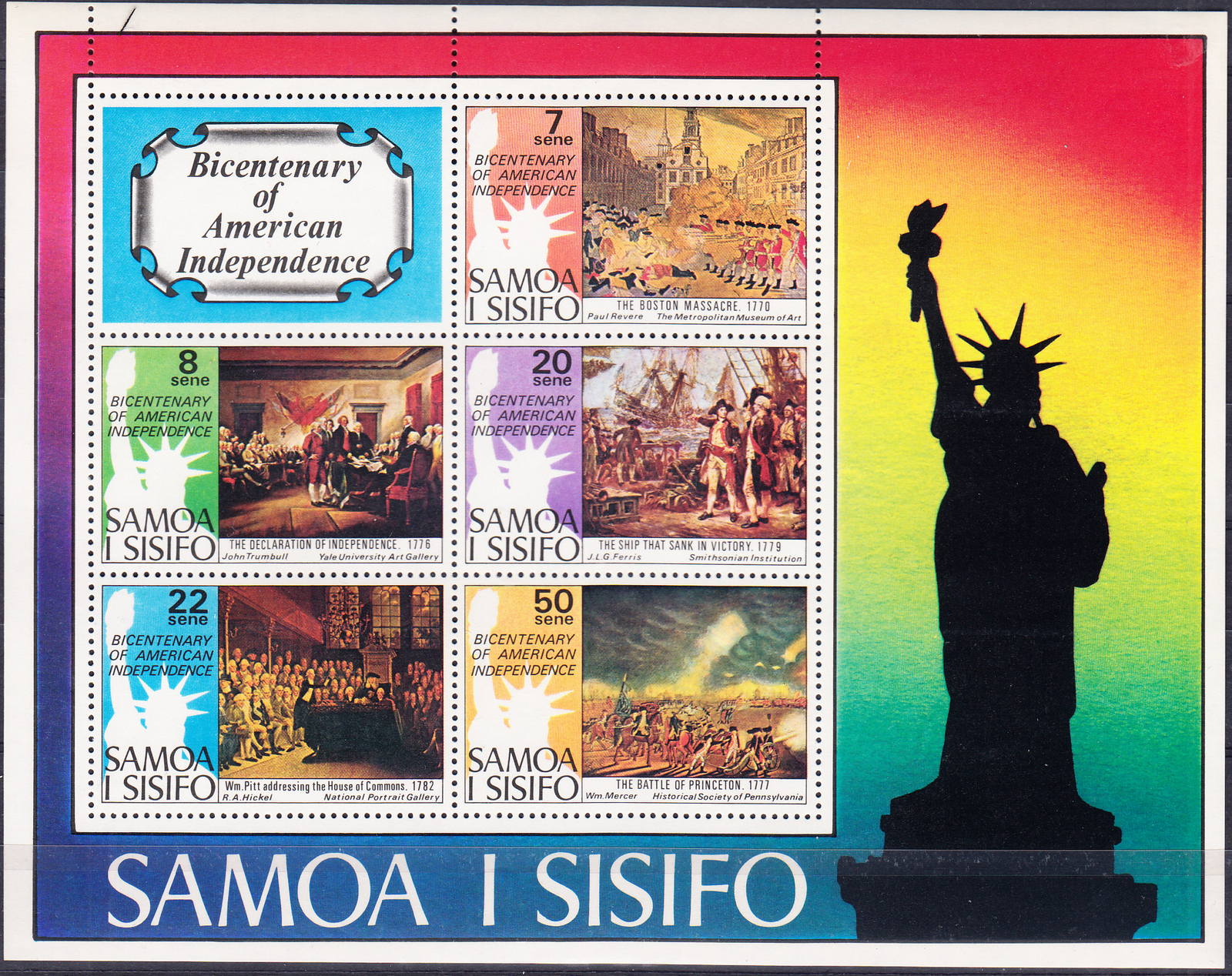 W SAMOA 0432a USA BICENTENARY