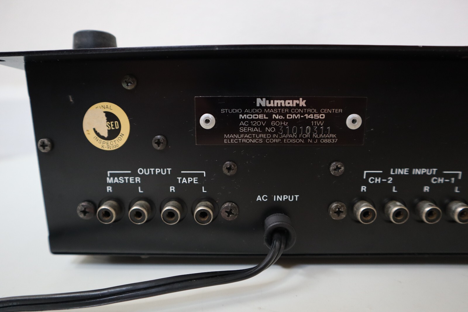 Numark DM-1450 Studio Audio Master Stereo Pre-Amplifier Control Center - Working