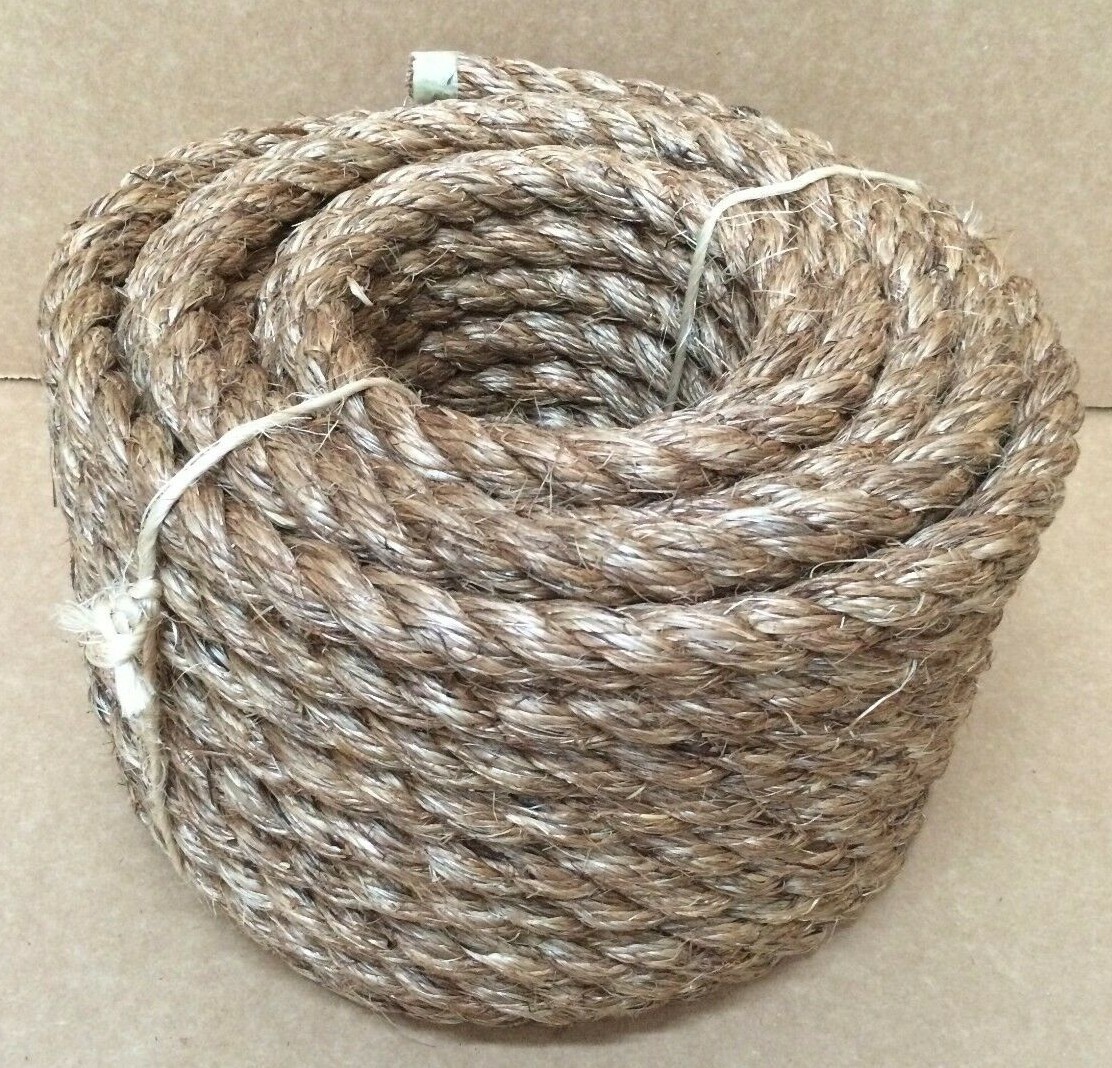 3/4" X 100' OUTDOOR MANILA ROPE Dock Tree Work Hemp Farm Nautical Crafts Rodeo