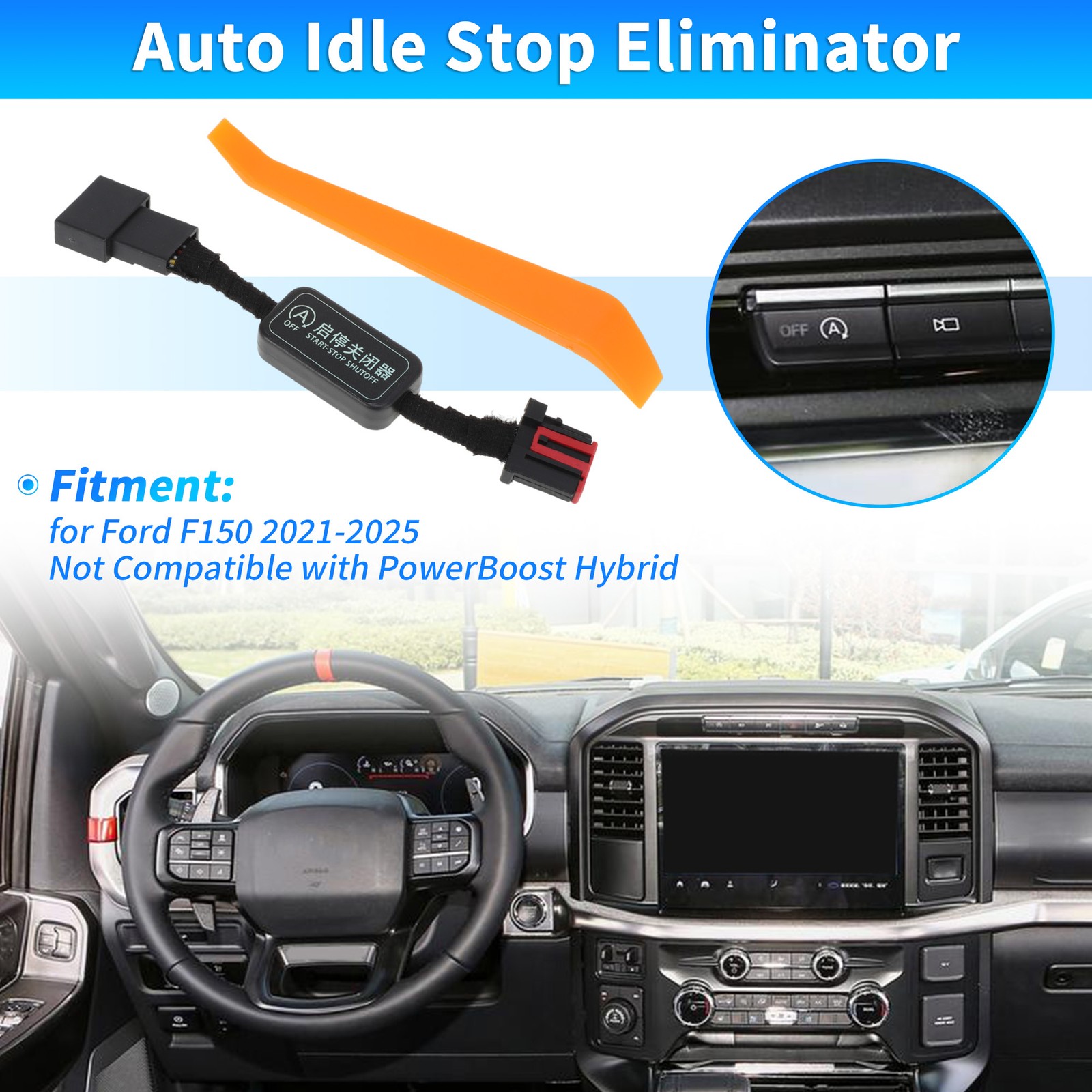 Idle Start Stop Eliminator for Ford F150 2021-2025 Auto Start/Stop Disable