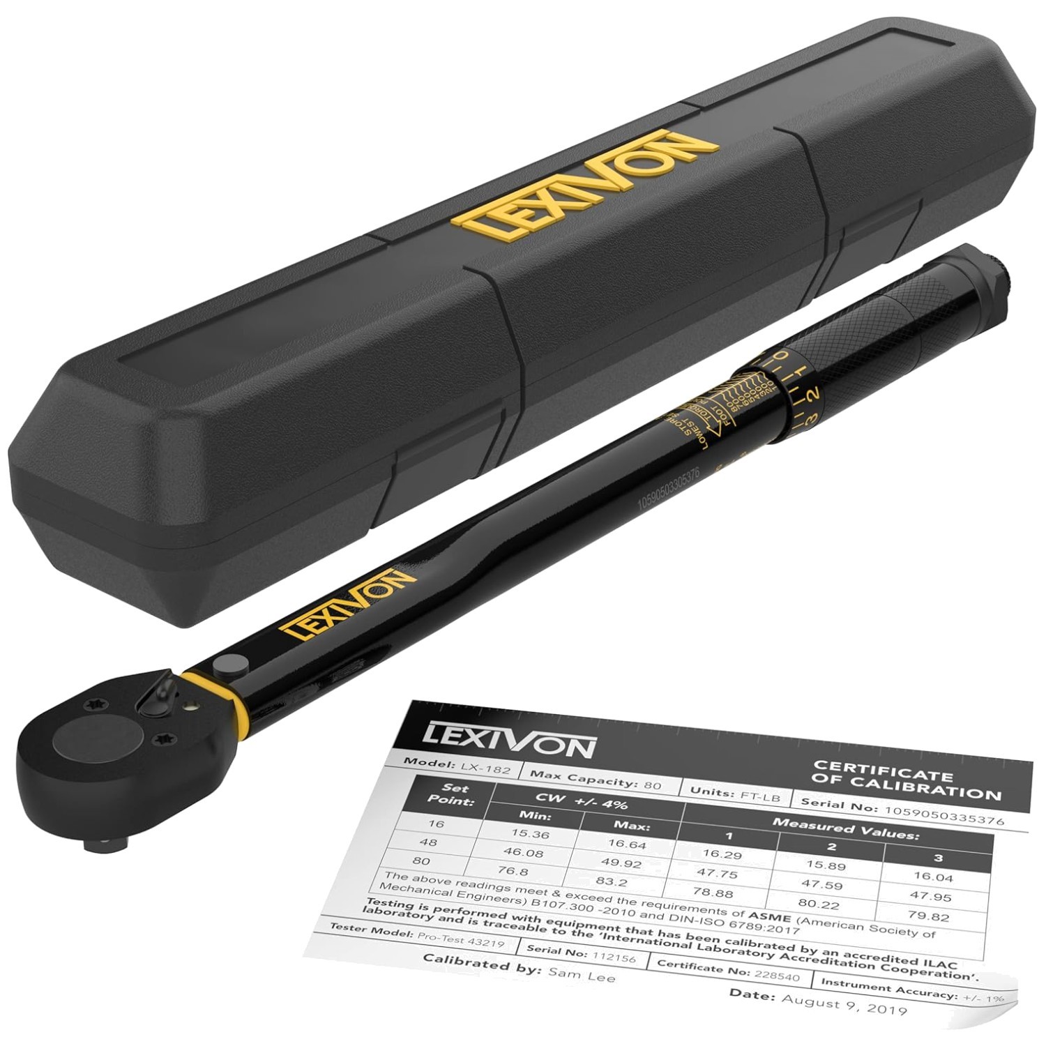 Professional Grade Torque Wrench 10-80 Ft-lb/13.6-108.5 Nm