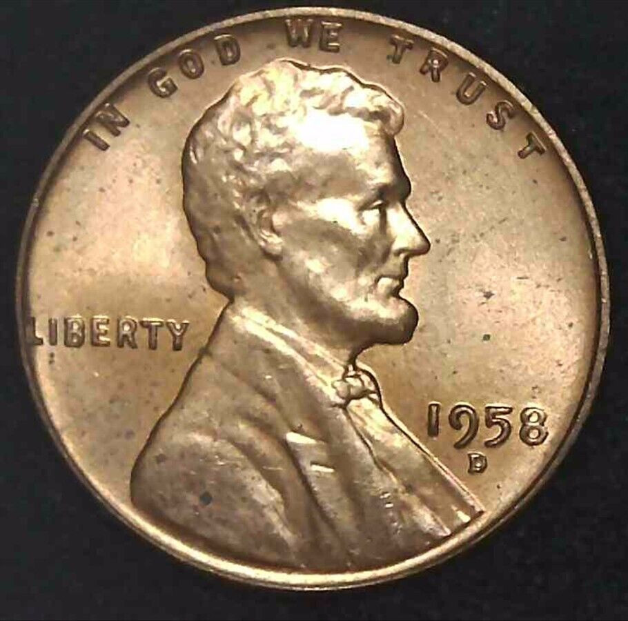 1958-D 1C Lincoln Wheat Cent Brilliant Uncirculated 24sc0813-5