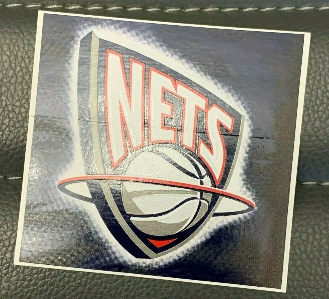 New Jersey Nets Vintage Throwback NBA Basketball Sticker 3" x 3" Brooklyn