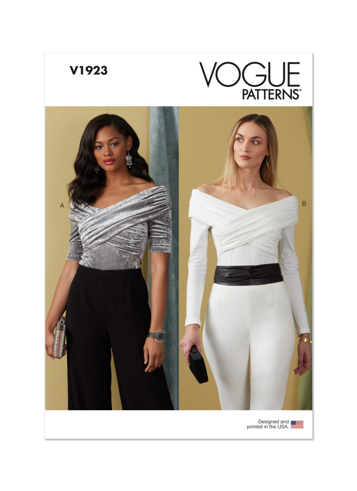 Vogue V1923 Sewing Pattern Misses Off-the-Shoulder Bodysuit Size B5 (8-16) UNCUT