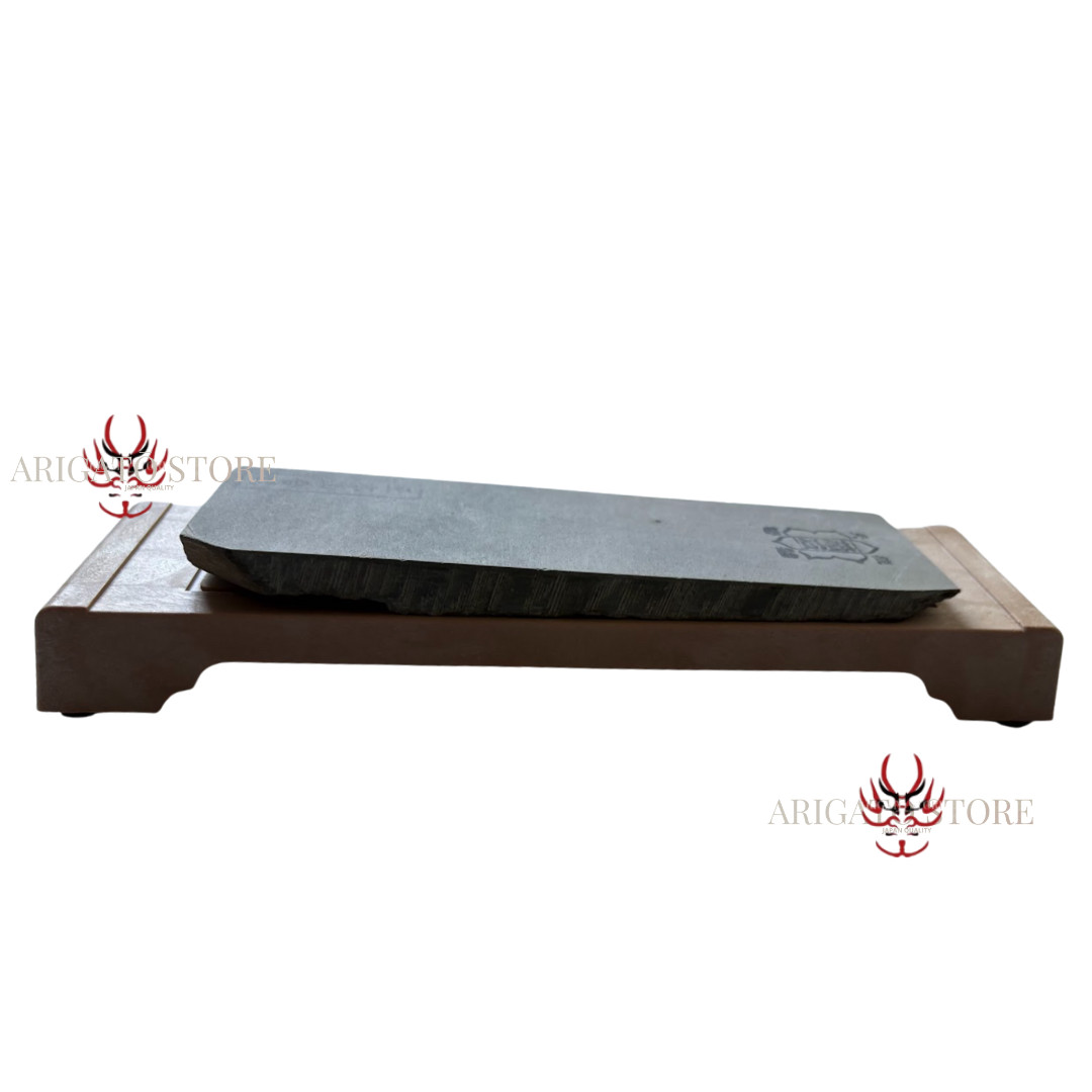 Shohonyama Japanese Natural Whetstone – Kyoto Finishing Stone w/ Box – 6.3"