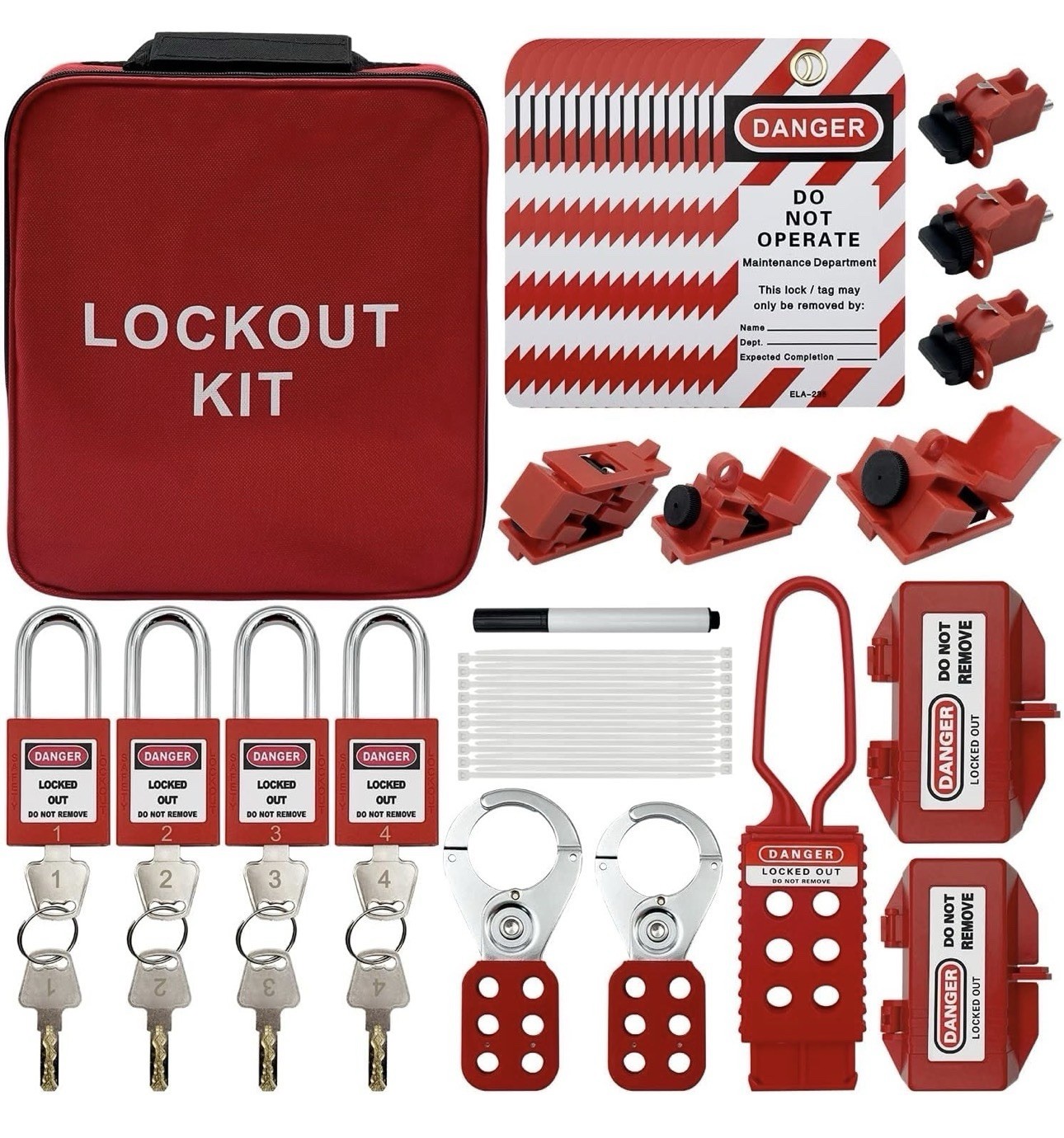 Lockout Tagout Kit (Bigger Red Kit)