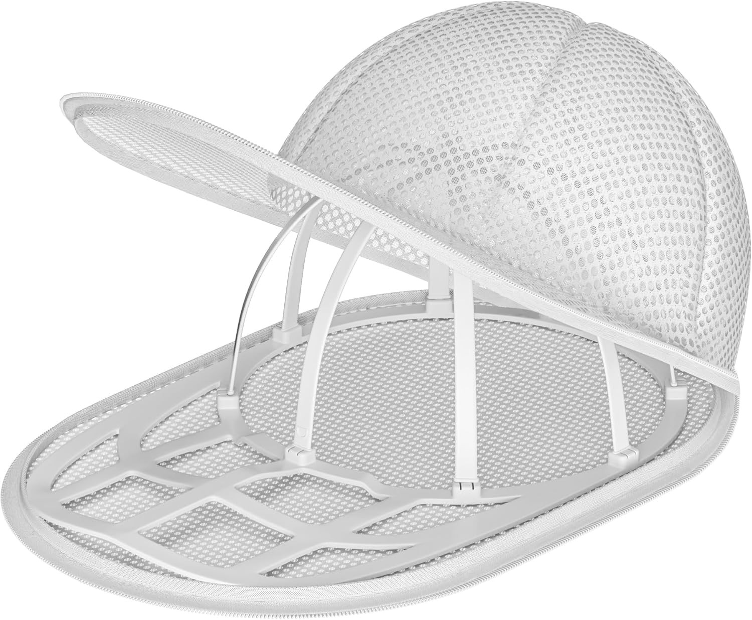 Hat Washer Cage with Snap Lock - Machine/Dryer Safe Compact Hat Cleaner for Base