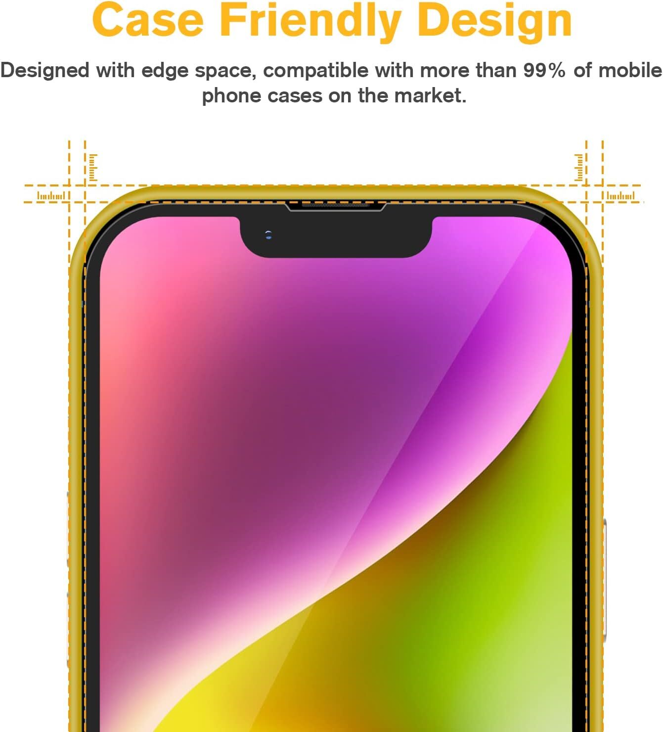 2 pack EZ Kit Tempered Glass Screen Protector for iPhone 13 14 Pro Max Plus