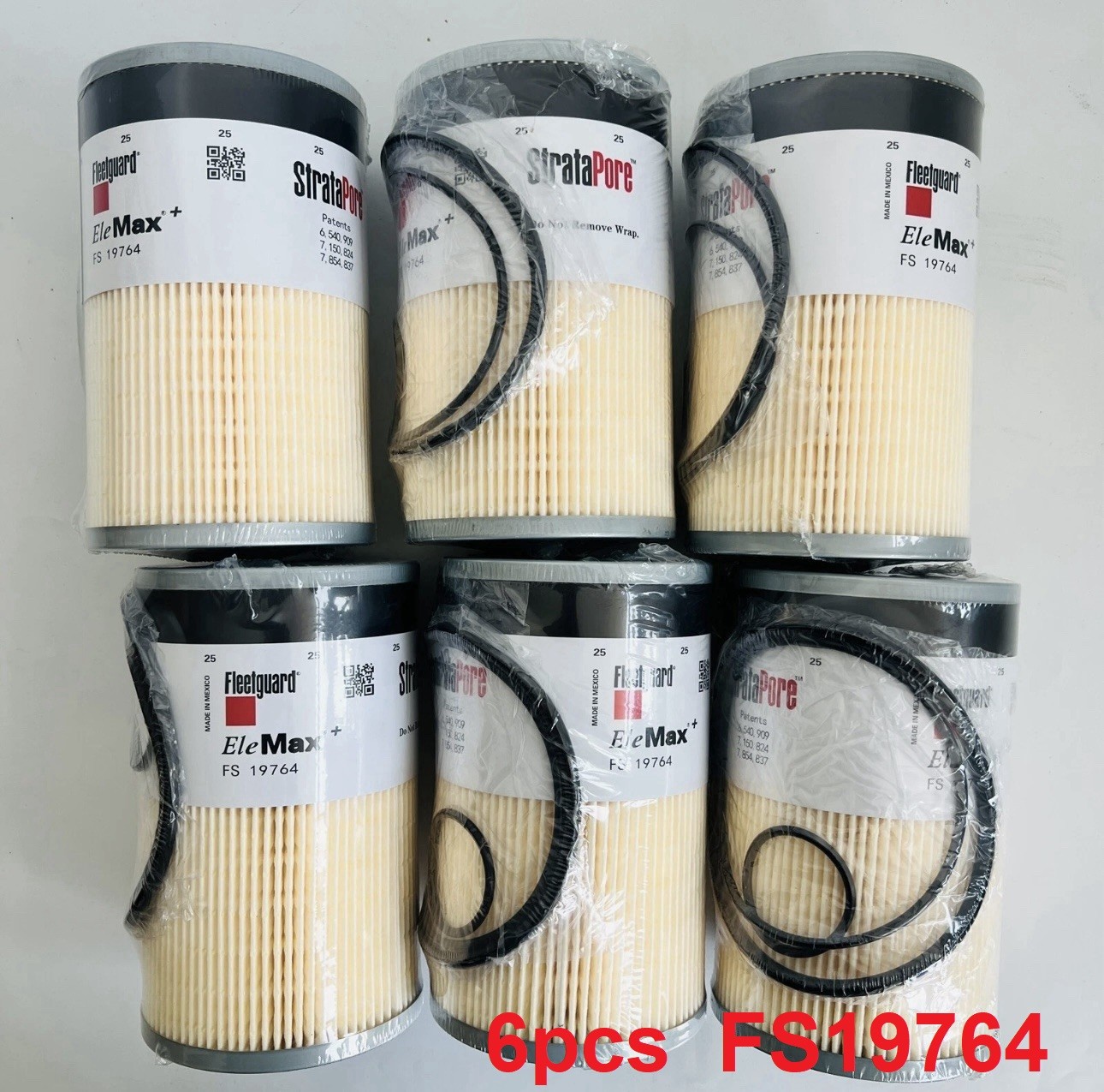 6pcs FS19764 Fleetguard Fuel Filter with Water Separator Cummins Free Shipping