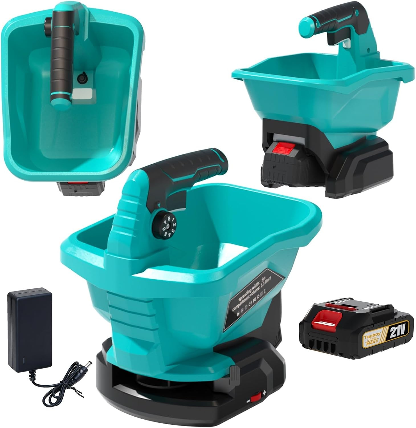 20V Handheld Fertilizer Spreader for Lawn Grass Seed Spreader for Makita 18V Bat