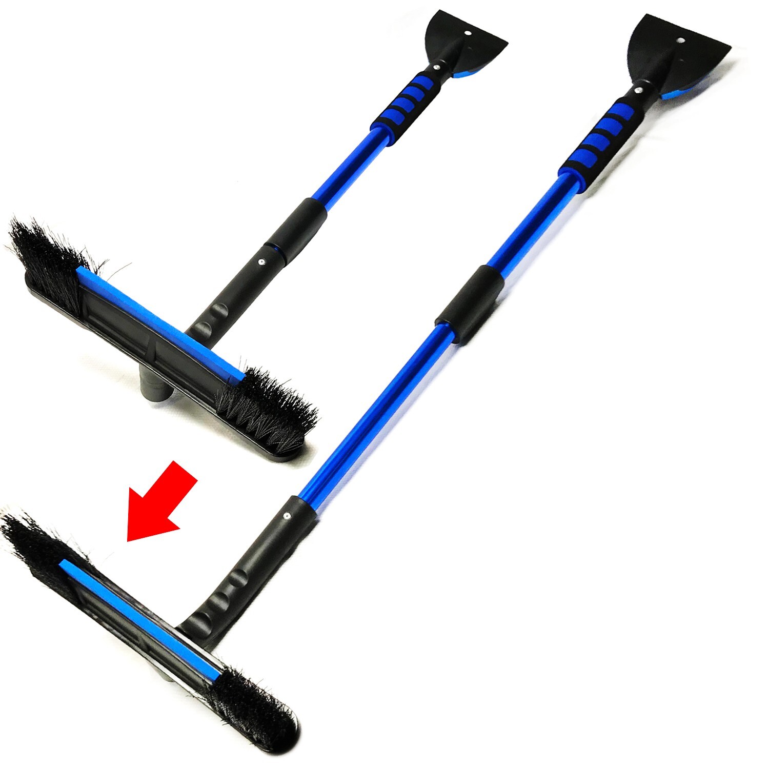 Car Ice Scraper & Snow Brush Telescopic Extendable Handle Van Motorhome Truck