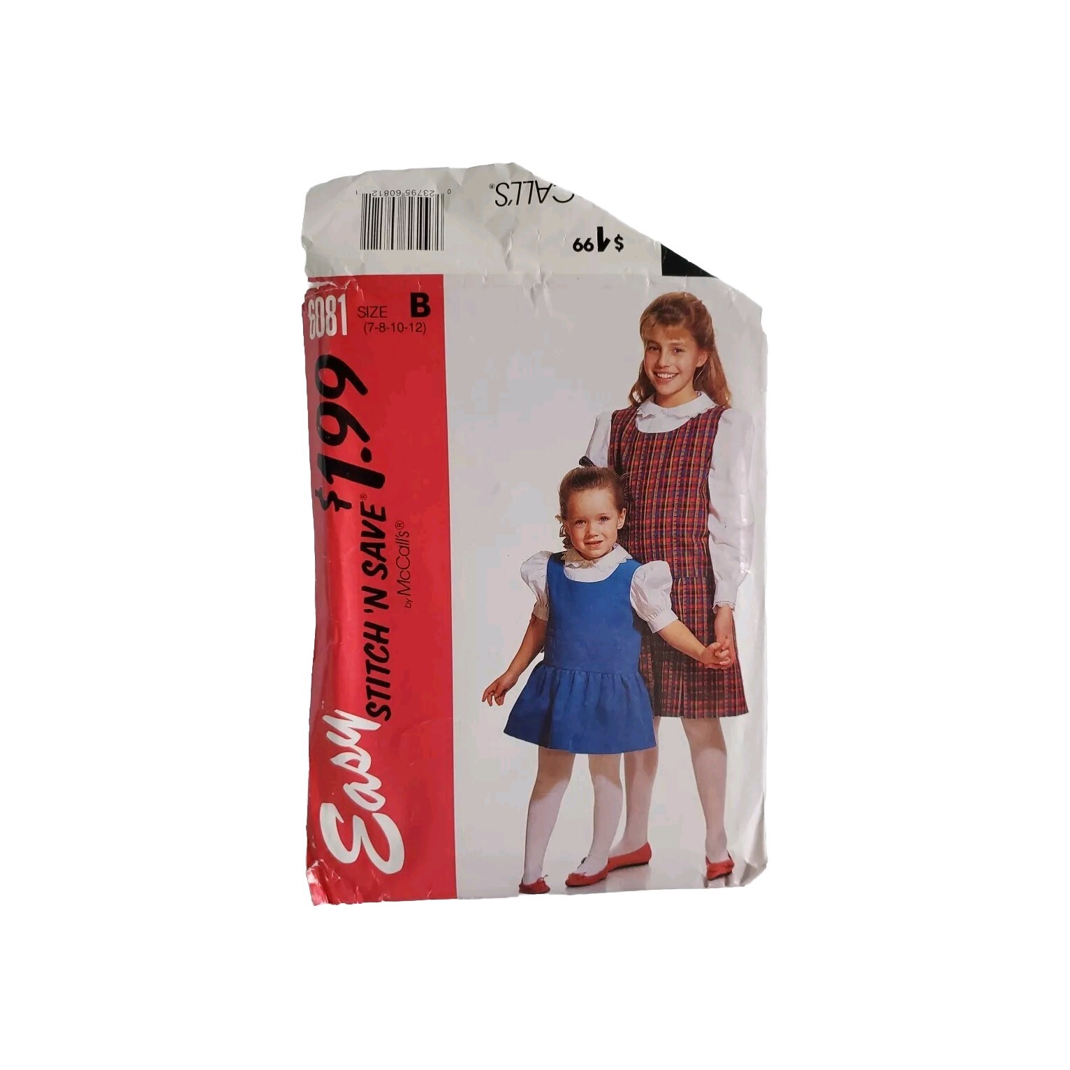 Vintage McCalls Stitch 'N Save Pattern 6081 Jumper Blouse Size 7 8 10 12 UNCUT
