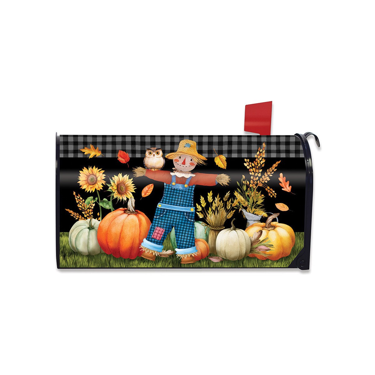 Briarwood Lane Fall Friendly Scarecrow Oversized Mailbox Cover 20x14.5