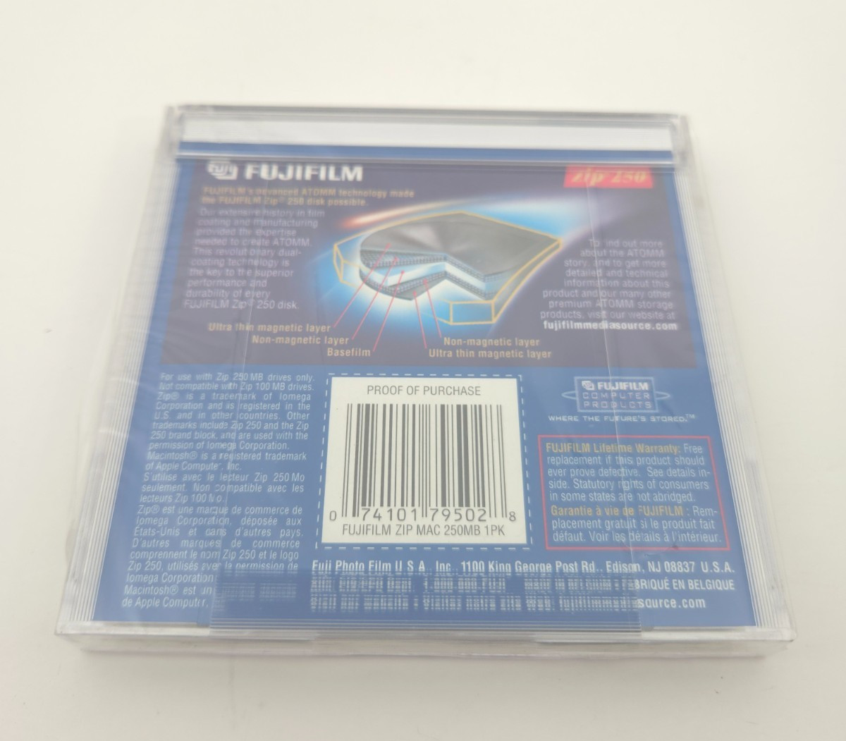 Lot of (6) 250MB Zip Disks by FujiFilm Mac Formatted Brand New & Sealed!