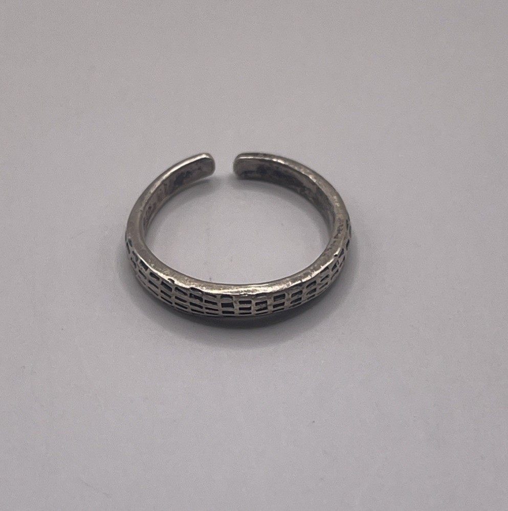 Vintage SIGNED 925 Solid Sterling Silver Modernist Design TOE RING