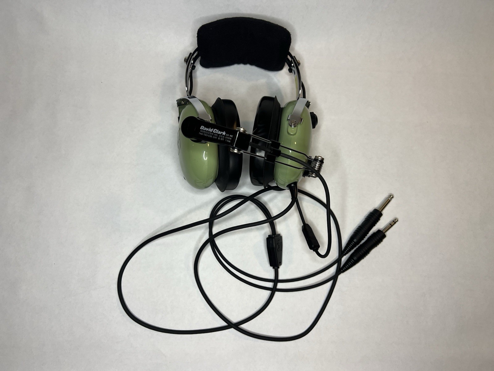 David Clark Aviation Headset H10-30 Dual Plug GA Aircraft Pilot Headset As Is