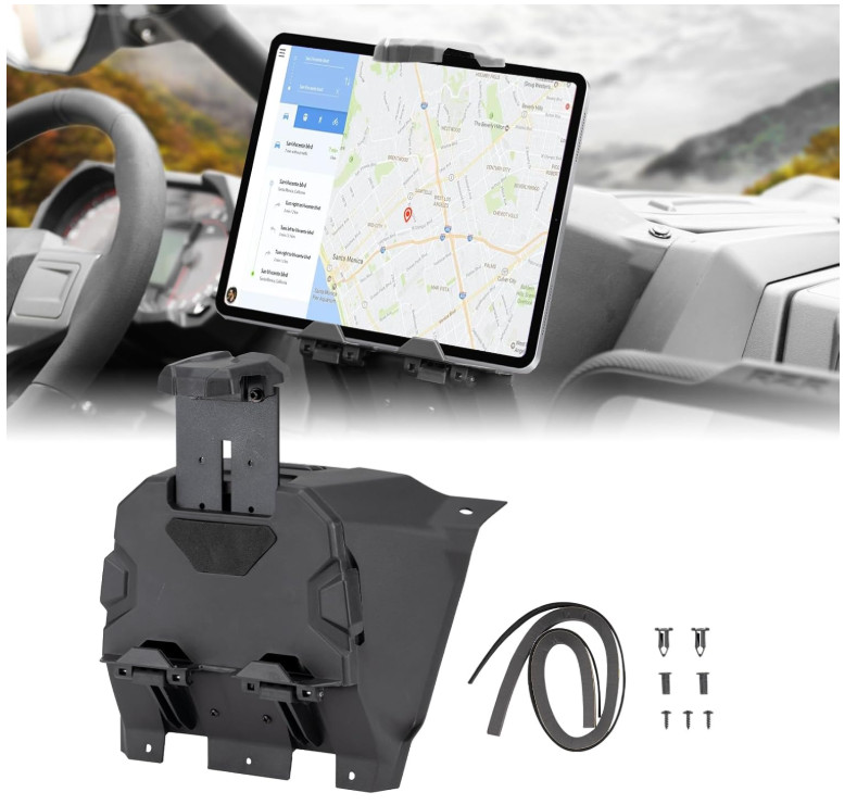 Tablet Mount Device Holder GPS for Polaris RZR Turbo R / Pro XP 2020-2024