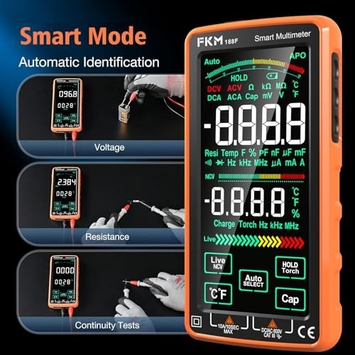 Digital Multimeter 5 Inch Touch Screen Rechargeable Auto Ranging TRMS 6000 Count