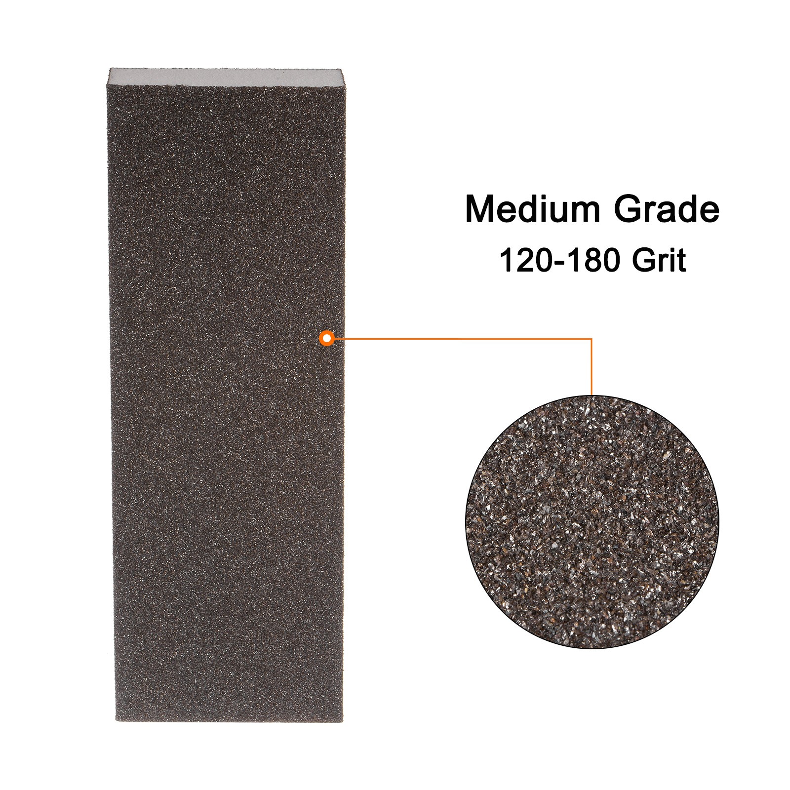 6pcs Sanding Sponge Blocks 120-180 Grit Foam Sanding Block, 200x70x25mm