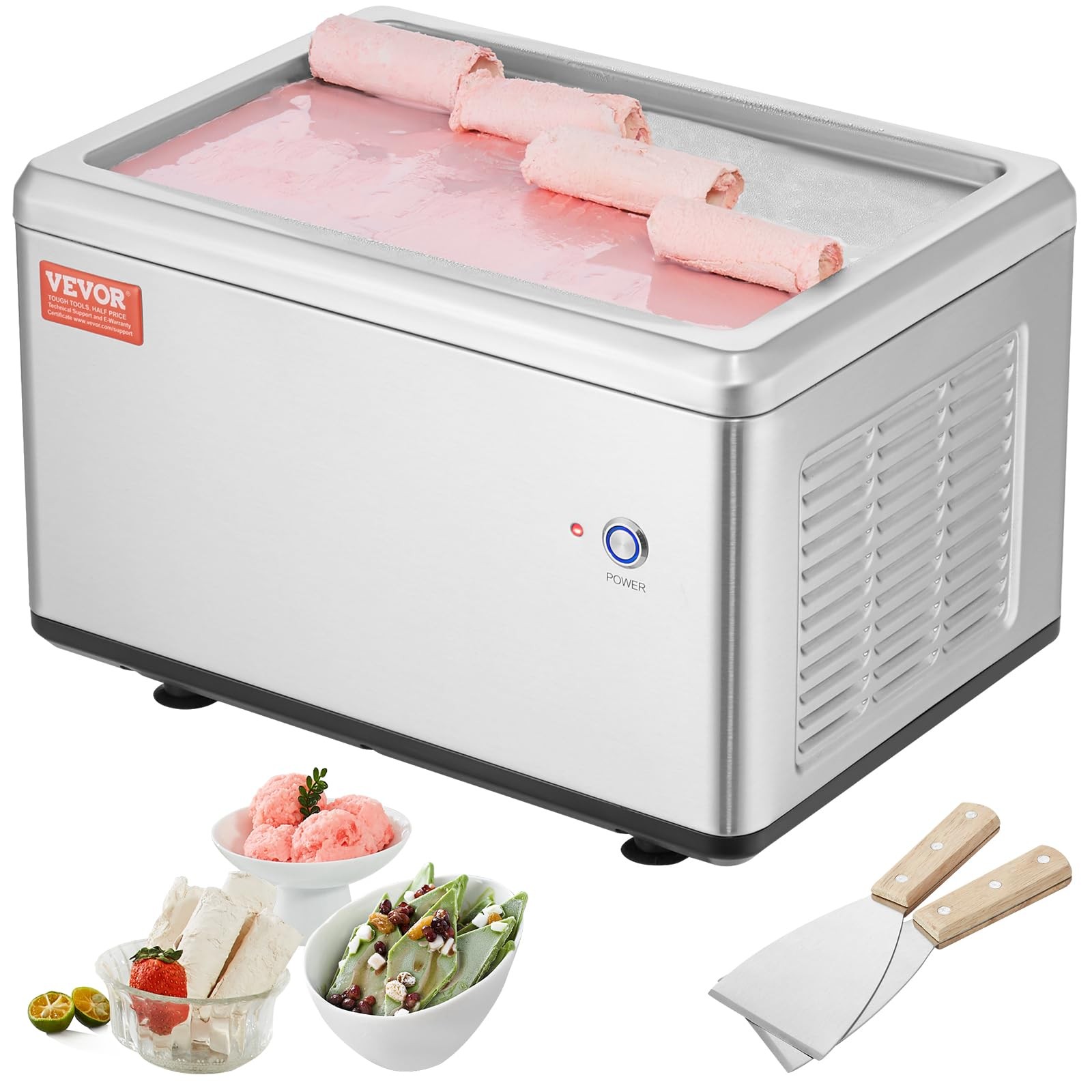 120W Fried Ice Cream Roll Maker Machine