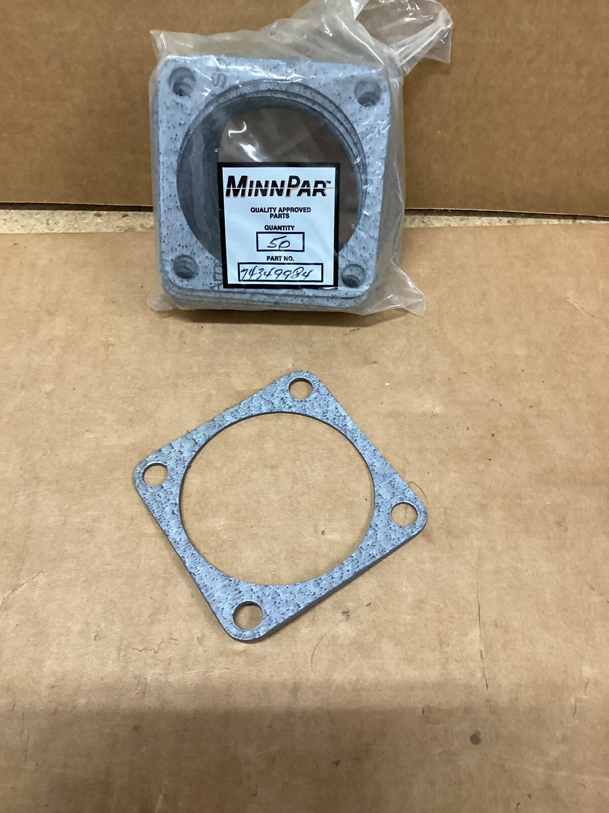 Oil cooler, water connection gasket Allis Chalmers 4cyl. diesel pn#74349984