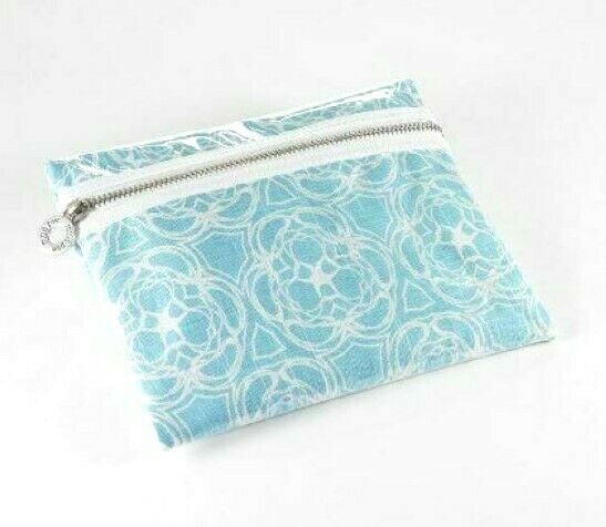 Blue Starfish Waterproof Zip Case Pouch Makeup Bag by Mud Pie  NEW With Tags