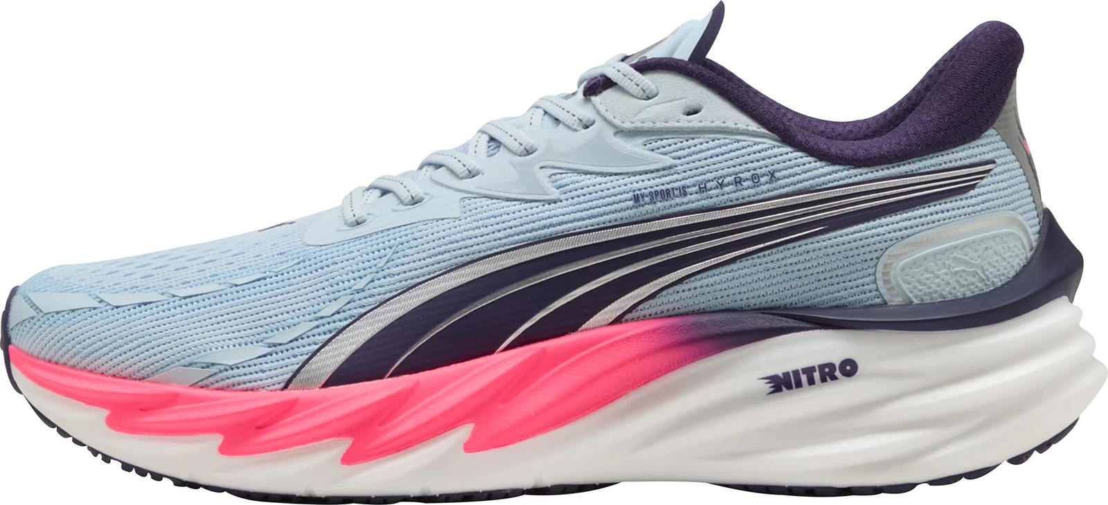 Puma Velocity Nitro 4 HYROX Mens Running Shoes Blue Cushioned Comfort Trainers