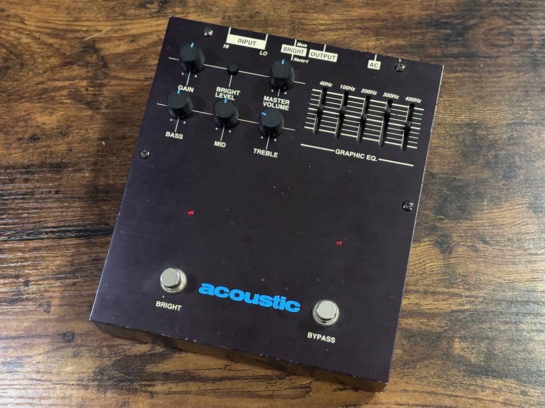 Acoustic J-BOX Bass Preamp Pedal 5-Band EQ 3-Band Parametric EQ Used
