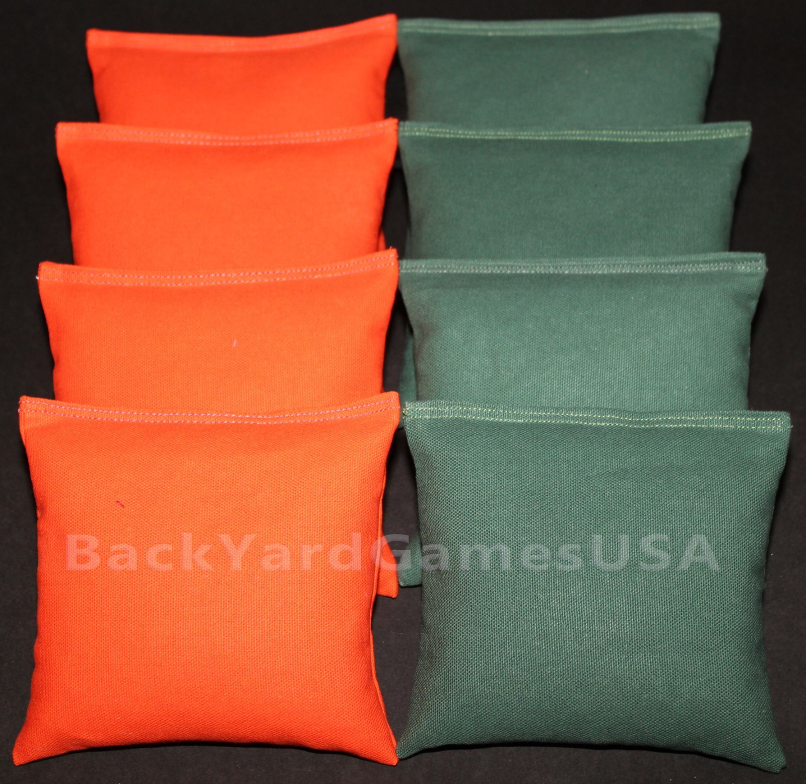 CORNHOLE BEAN BAGS Orange & Green All Weather Bags ACA regulation