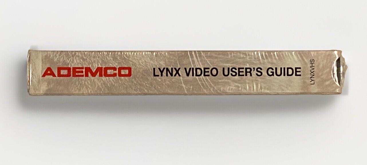 Lynx Security System Video User's Guide VHS Ademco K3601 - NEW SEALED