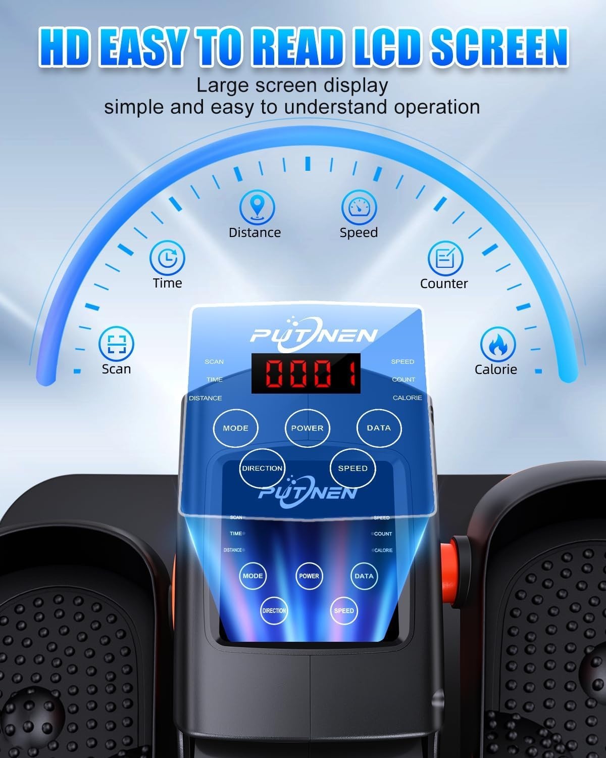 Compact Elliptical Machine for Home Use – Silent, Portable & Adjustable Speeds