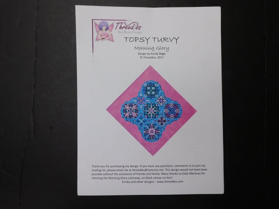 "Topsy Turvy" by Kurdy Biggs/Threedles (ME1) Counted Needlepoint Pattern