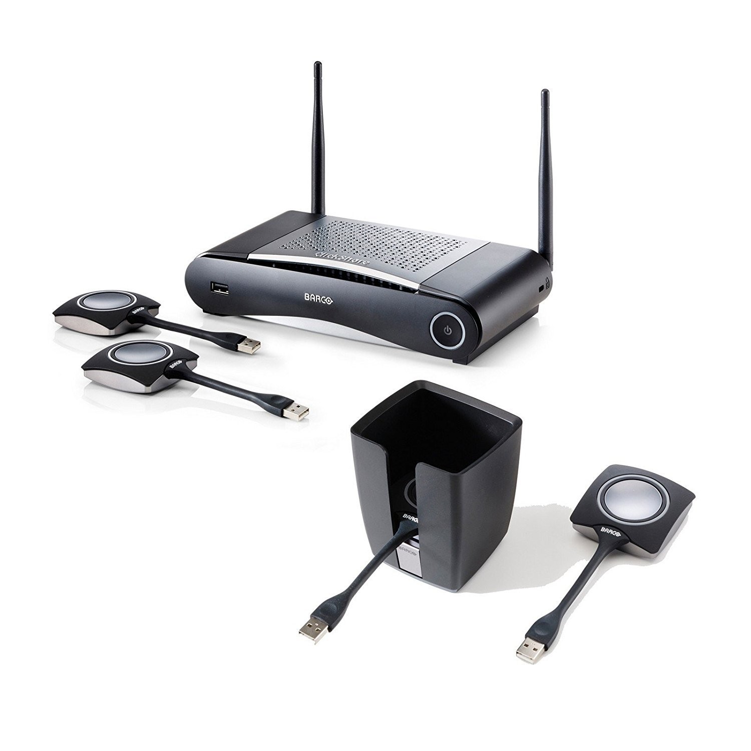 Barco CSE-200 Bundle | Wireless Presentation System with Tray and 2 Buttons